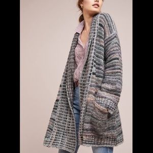 Grey chunky knit cardigan
